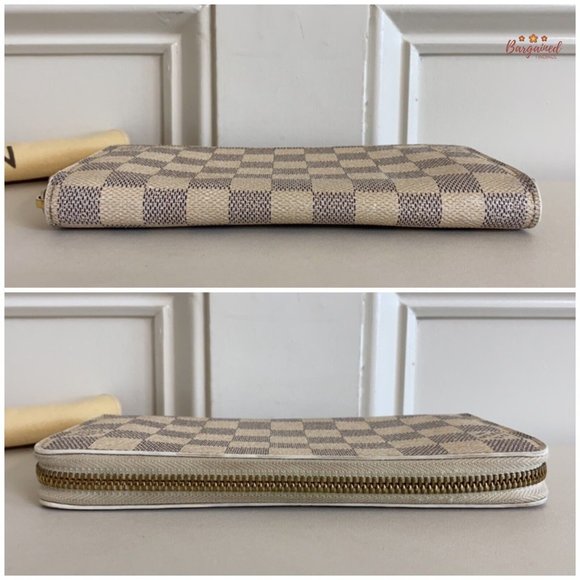 Authentic Louis Vuitton Damier Azur Canvas Leather Zippy Organizer Wallet CA1154 - Picture 5 of 12